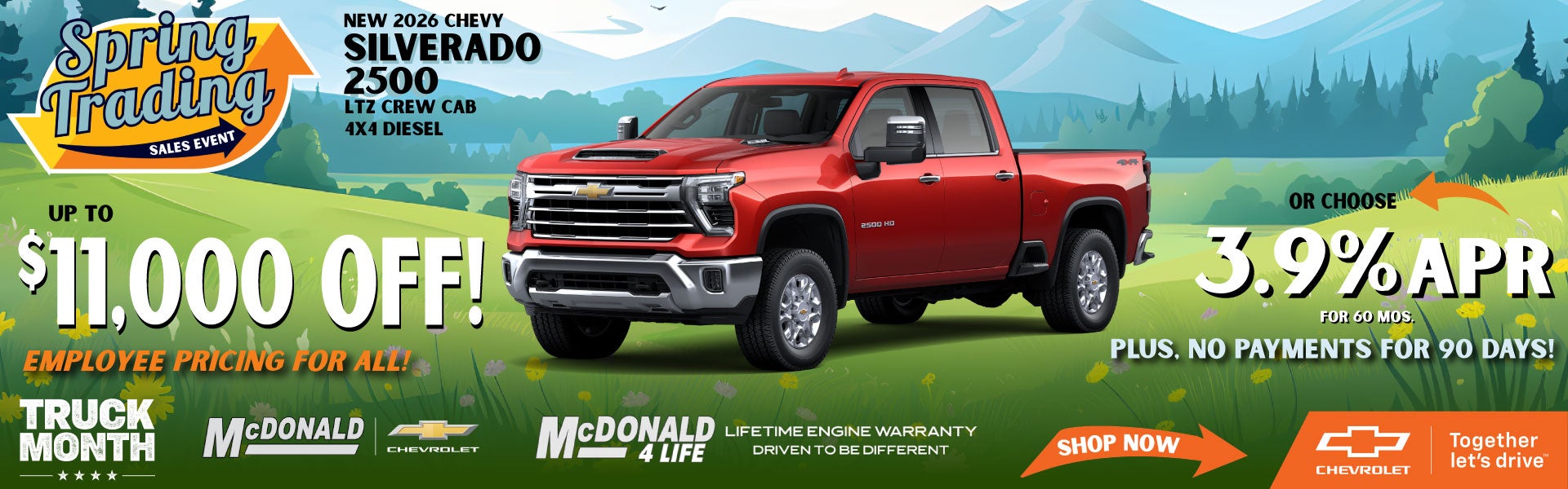 UP TO $11,000 OFF NEW SILVERADO HD TRUCKS!